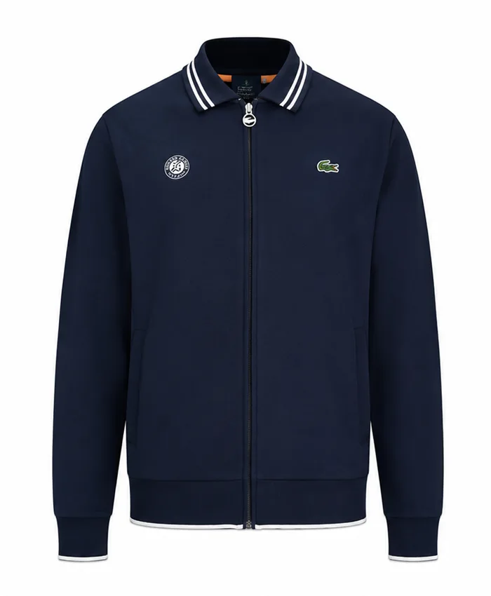 2026 Tennis Tournament The French Open Blue Performance Jacket Front