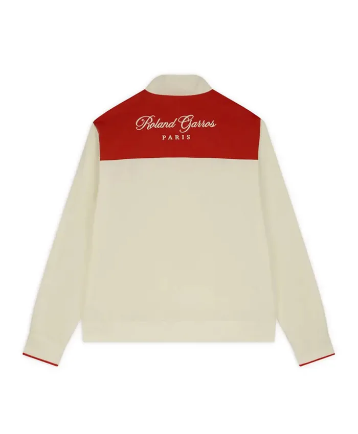 2026 The French Open Roland Garros Stadium Heritage Bomber Nylon Beige Jacket