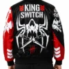 AEW Switchblade Jay White King Switch Satin Bomber Varsity Jacket Back