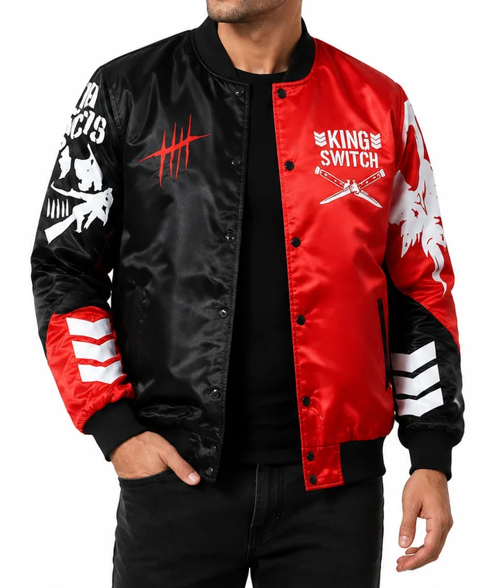 Jay White King Switch Satin Varsity Jacket