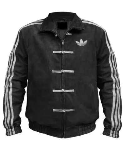 Adidas Chinese New Year 2026 Suede Black Jacket Front
