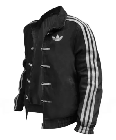 Adidas Chinese New Year 2026 Suede Black Jacket Open Closure