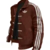 Adidas Chinese New Year 2026 Suede Brown Jacket Open Closure