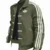 Adidas Chinese New Year 2026 Suede Green Jacket Open Closure