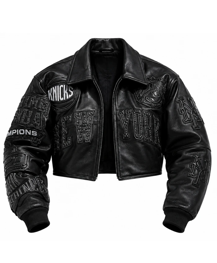 Alicia Keys Cropped Pelle Pelle Jacket