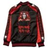 All Elite Wrestling Danhausen Very Nice Very Evil Satin Reversible Bomber Jacket Back