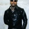 Asake 2026 Black Leather Trucker Jacket