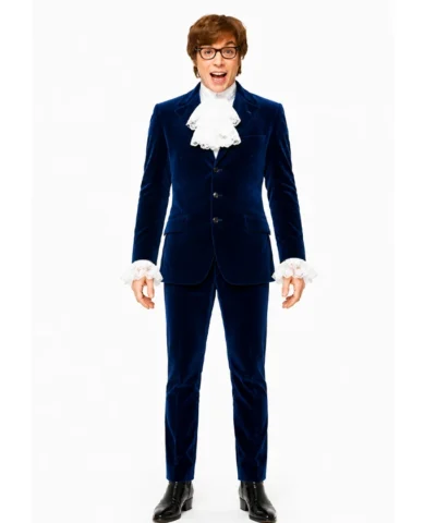 Austin Powers Blue Velvet Suit with Pent