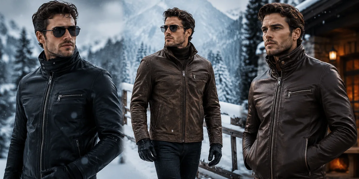 Best Leather Jackets for Winters with Funnel Neck Design
