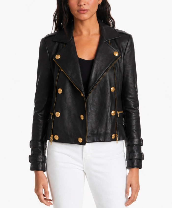 Shop Billie Belted Leather Moto Jacket
