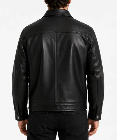 Mens Black Highwayman Leather Jacket