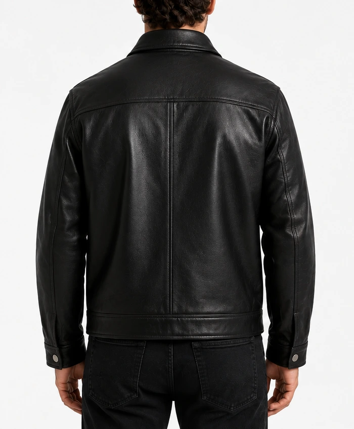 Mens Black Highwayman Leather Jacket