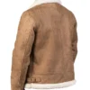 Brown Distressed Shearling Jacket