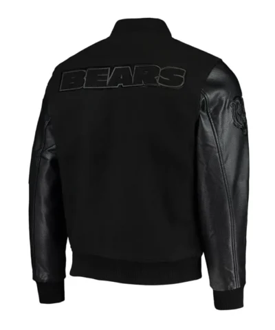 Buy Black Chicago Bears Logo Varsity Jacket