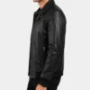 Legacy Black Leather Biker Jacket for mens