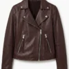Buy Now Women Oxblood Biker Leather Jacket