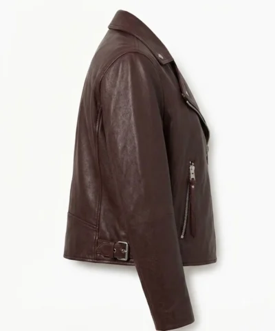 Buy Now Women Oxblood Leather Jacket
