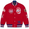 Buy OVO Montreal Canadiens Red Varsity Jacket Sale