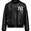 Buy Ralph Lauren Yankees Black Leather Full Snap Jacket