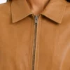 Womens Slochy Tan Leather Jacket