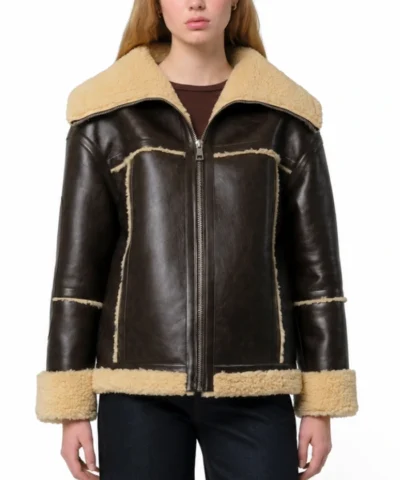Shop Calina Bonded Shearling Coat