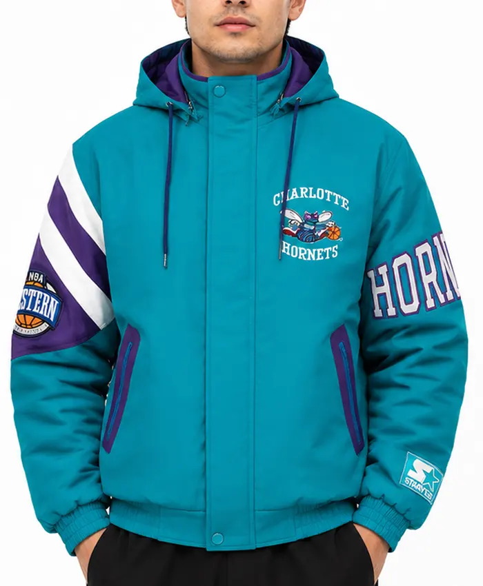 Charlotte Hornets 90s Jacket Front