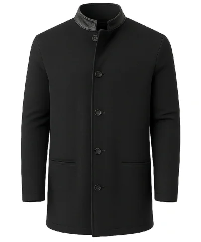 Chris Hemsworth Crime 101 Black Coat front