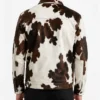 Chest Pocket Mens Classic Cowhide Leather Jacket