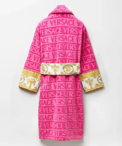Cozy Pink Versace Pink Versace Robe Womens