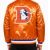 Denver Broncos Exclusive Orange Satin Jacket Back