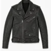 Buy Mens Distressed Black Belted Motorcycle Jacket