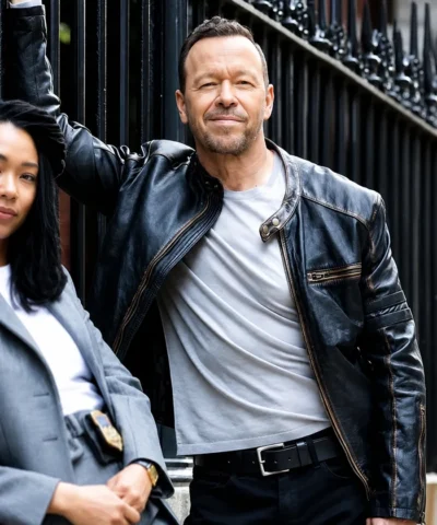 Donnie Wahlberg TV Series Boston Blue Danny Reagan Black Leather Jacket For Sale