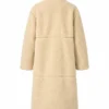 Dutton Ranch Beth Dutton White Longline Sherpa Coat For Sale