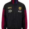 FC Barcelona 1899 Football Team Antracite Nylon Racing Jacket Front