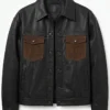 Fernando Black Leather Trucker Jacket