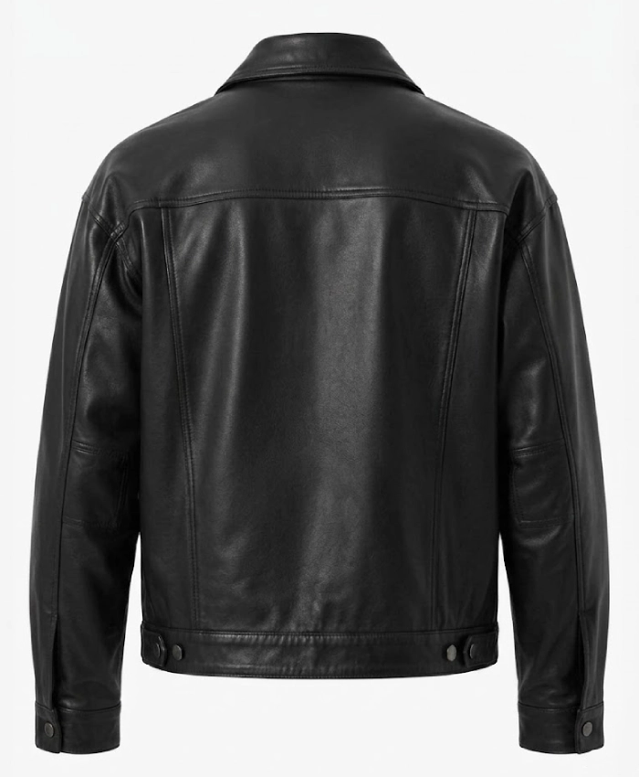 Fernando Leather Trucker Jacket