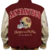 Fred Warner 49ers Varsity Bomber Jacket Back View
