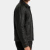Mens Gatsby Black Distressed Leather Jacket