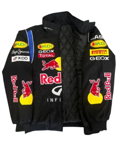Get Red Bull Black Cotton Racing Jacket