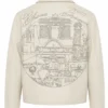 Ghana Forever Full Zip Leather Jacket Back