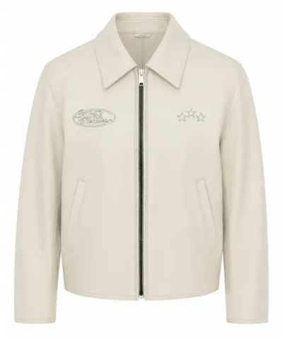 Ghana Forever Full Zip Leather Jacket Front