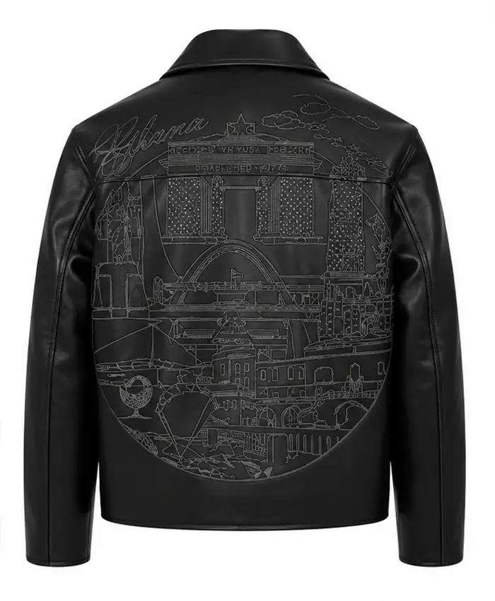Ghana Forever Leather Jacket Back