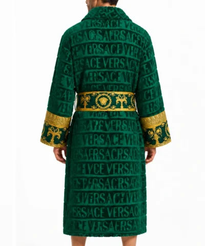 Green Baroque Versace Robe Back