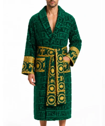 Green Baroque Versace Robe Front