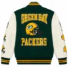 Green Bay Packers OVO Green Wool and Leather Varsity Jacket For Men and Women