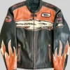 Harley Davidson Screamin Eagle Biker Leather Jacket For Men