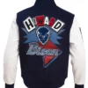Howard University Homecoming Navy Blue And White Varsity Jacket For Unisex