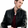 Jamie Bisping The Witness 2026 Colin Stagg Black Quilted Leather Jacket