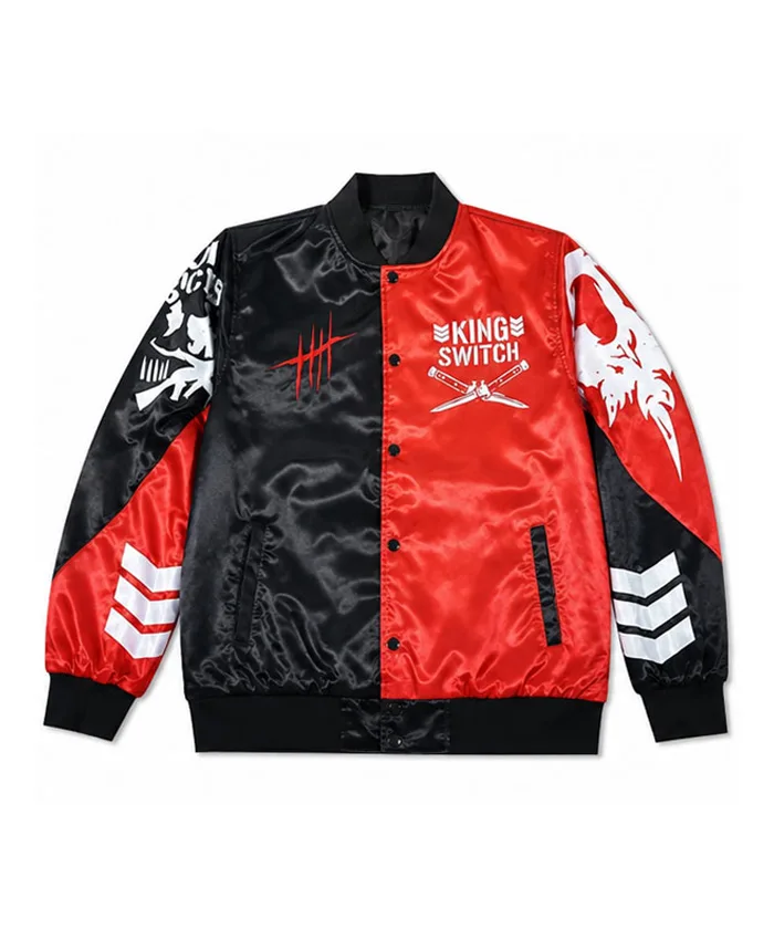 Jay White King Switch Satin Varsity Jacket Front