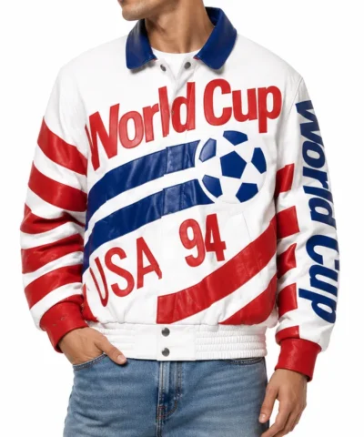 Jeff Hamilton USA World Cup 2026 Leather Jacket Front